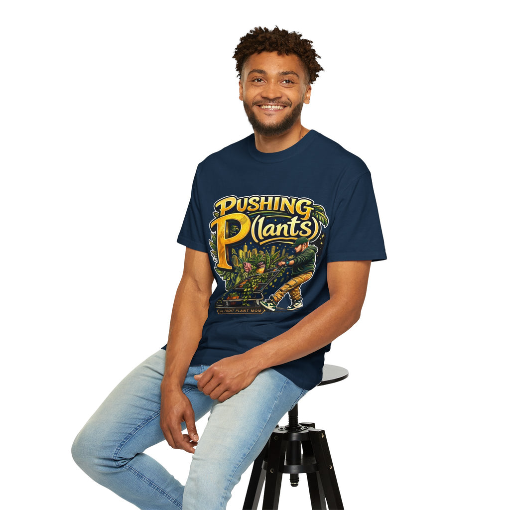 Pushing P(lants) T-Shirt - Man Graphic Tee plant lover graphic tee by Detroit Plant Mom - product view 38