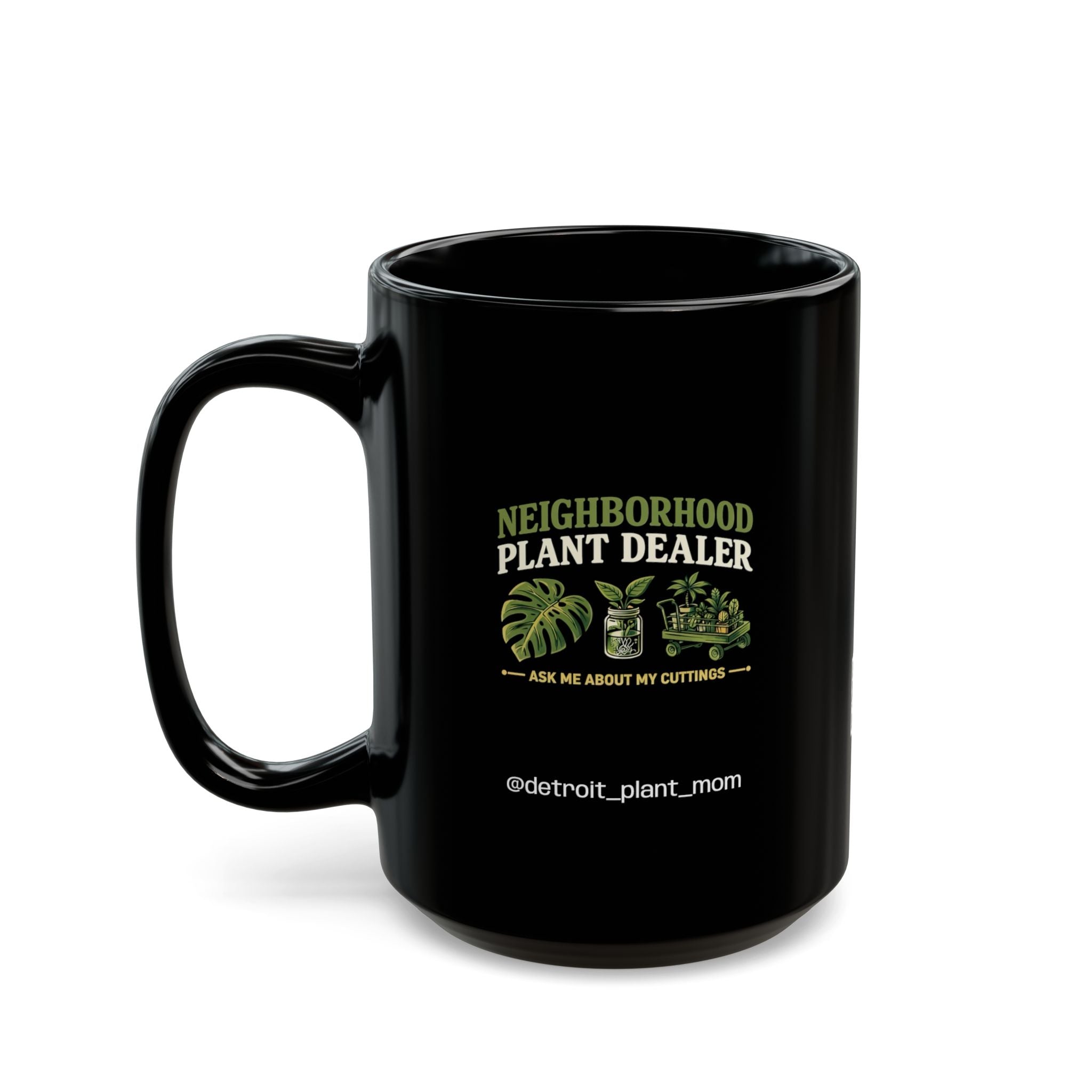 DPM: Neighborhood Plant Dealer (Minimalist) Black Mug – 15oz