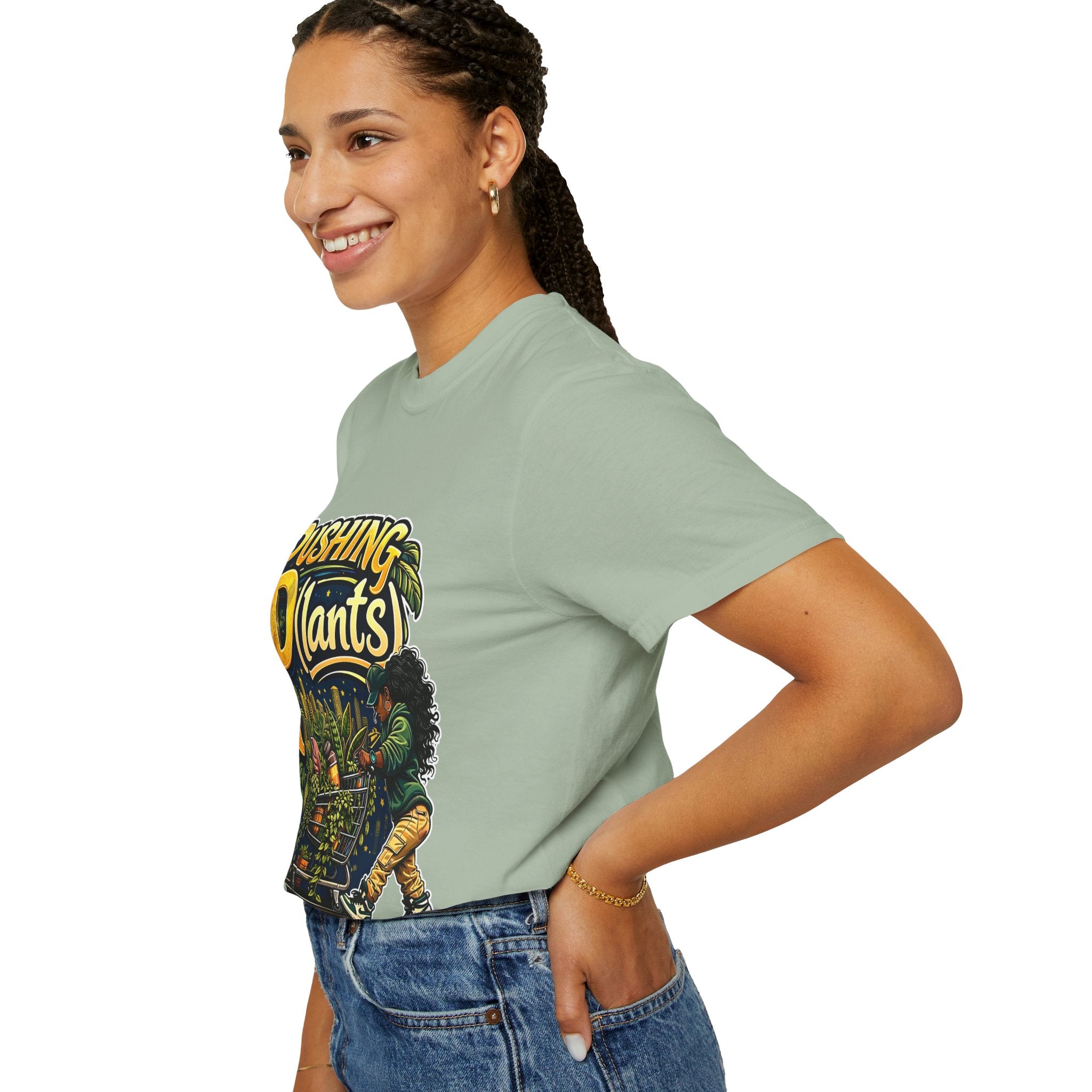 DPM: Pushing P(lants) T-Shirt - Melanated Woman Graphic Tee