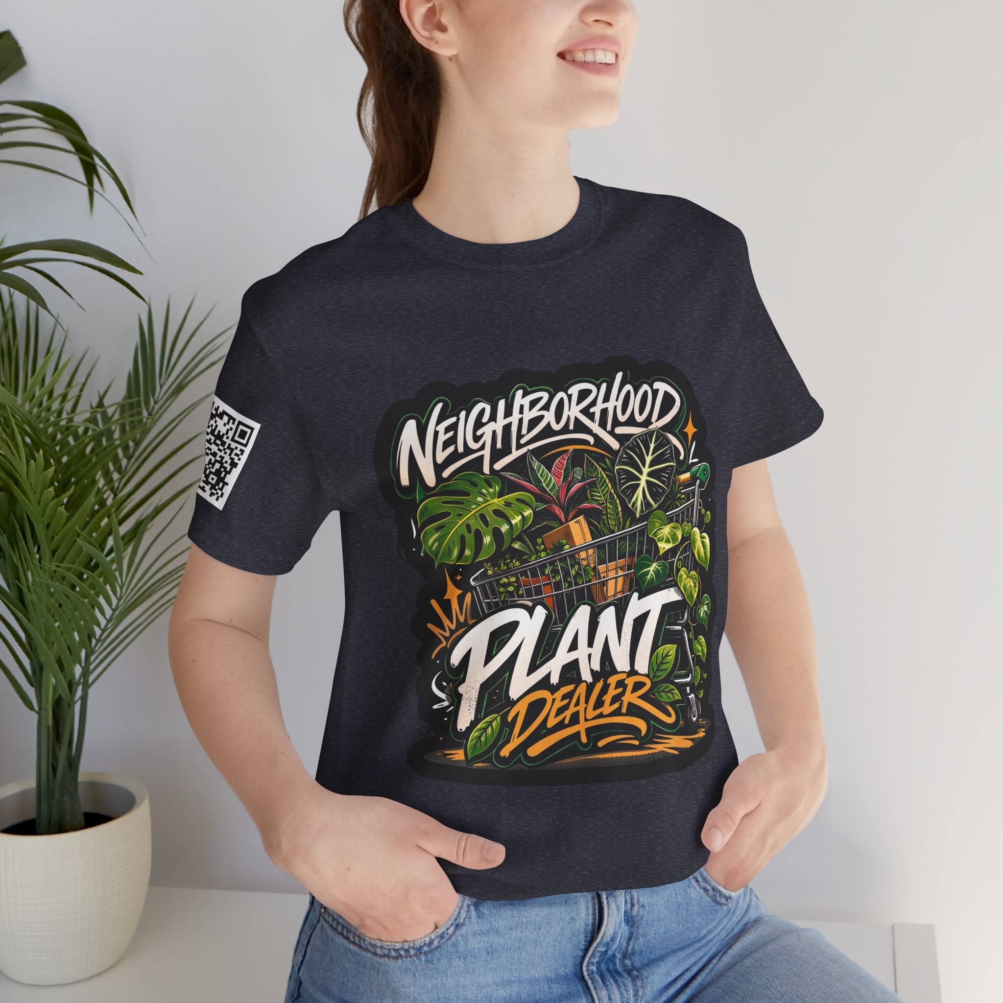 Neighborhood Plant Dealer - Graphic Botanical Streetwear Premium Tee plant lover graphic tee by Detroit Plant Mom