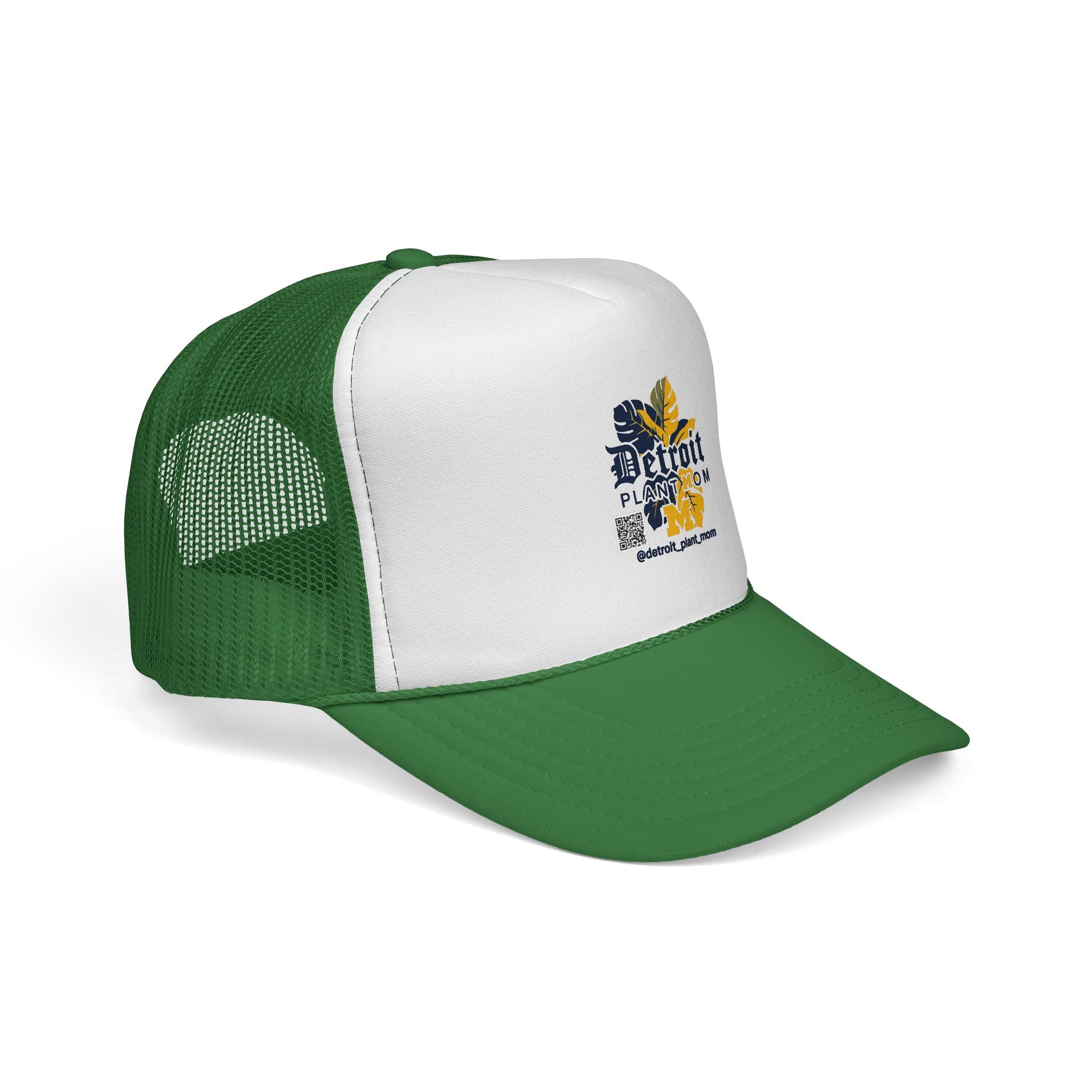 Detroit Plant Mom Trucker Cap — Retro Floral Mesh Snapback