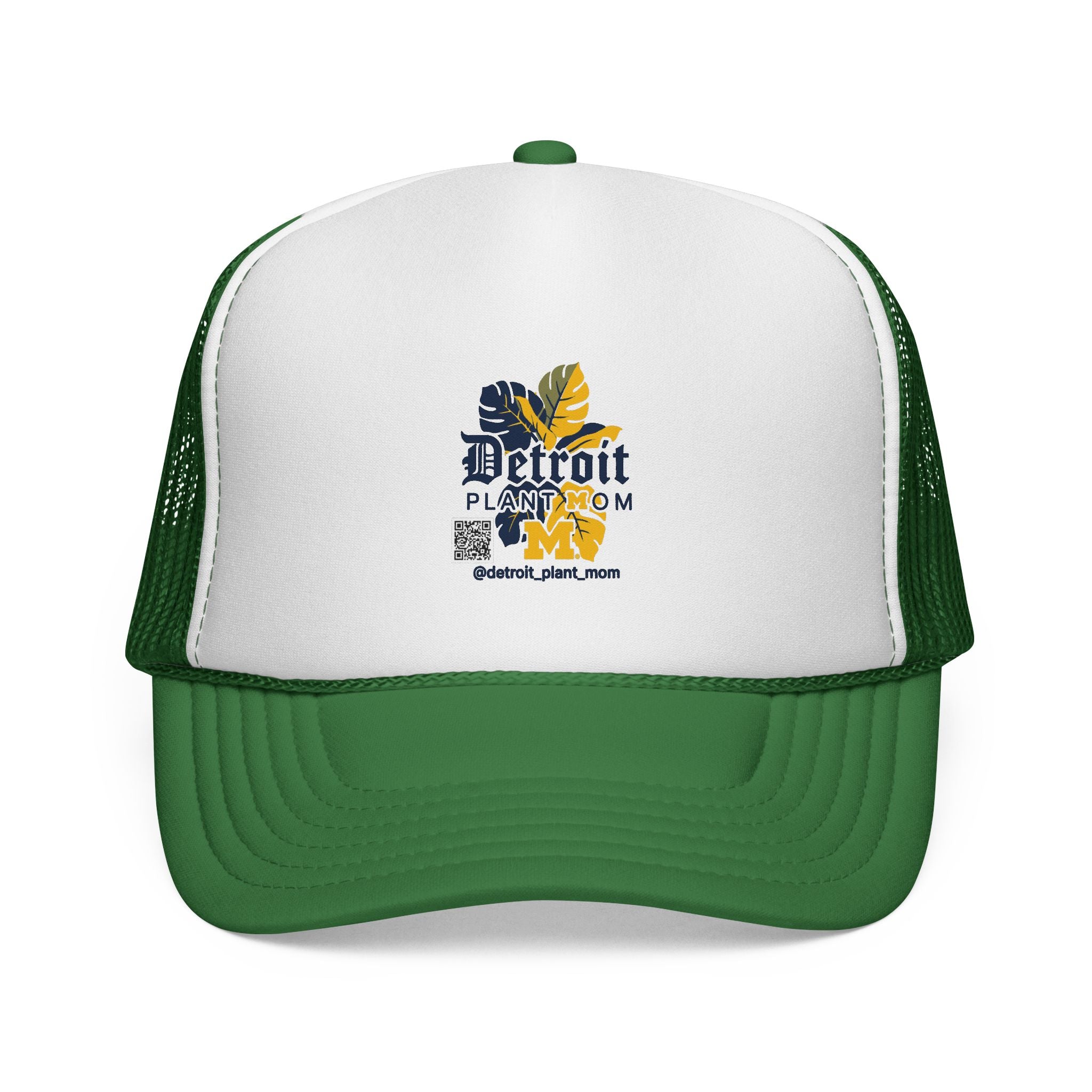 Detroit Plant Mom Trucker Cap — Retro Floral Mesh Snapback