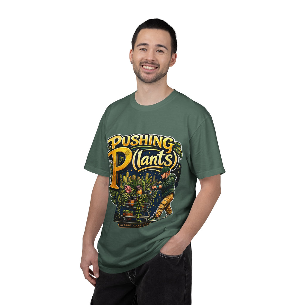 Pushing P(lants) T-Shirt - Man Graphic Tee plant lover graphic tee by Detroit Plant Mom - product view 24