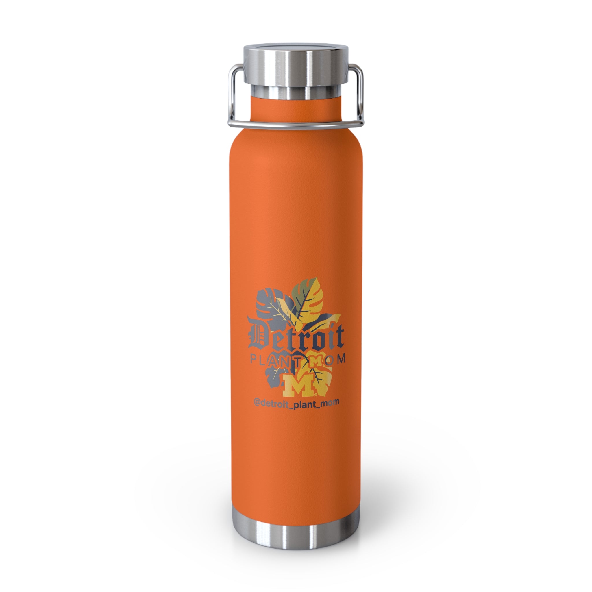 Copper Vacuum Insulated Water Bottle, 22oz plant lover water bottle by Detroit Plant Mom - product view 14
