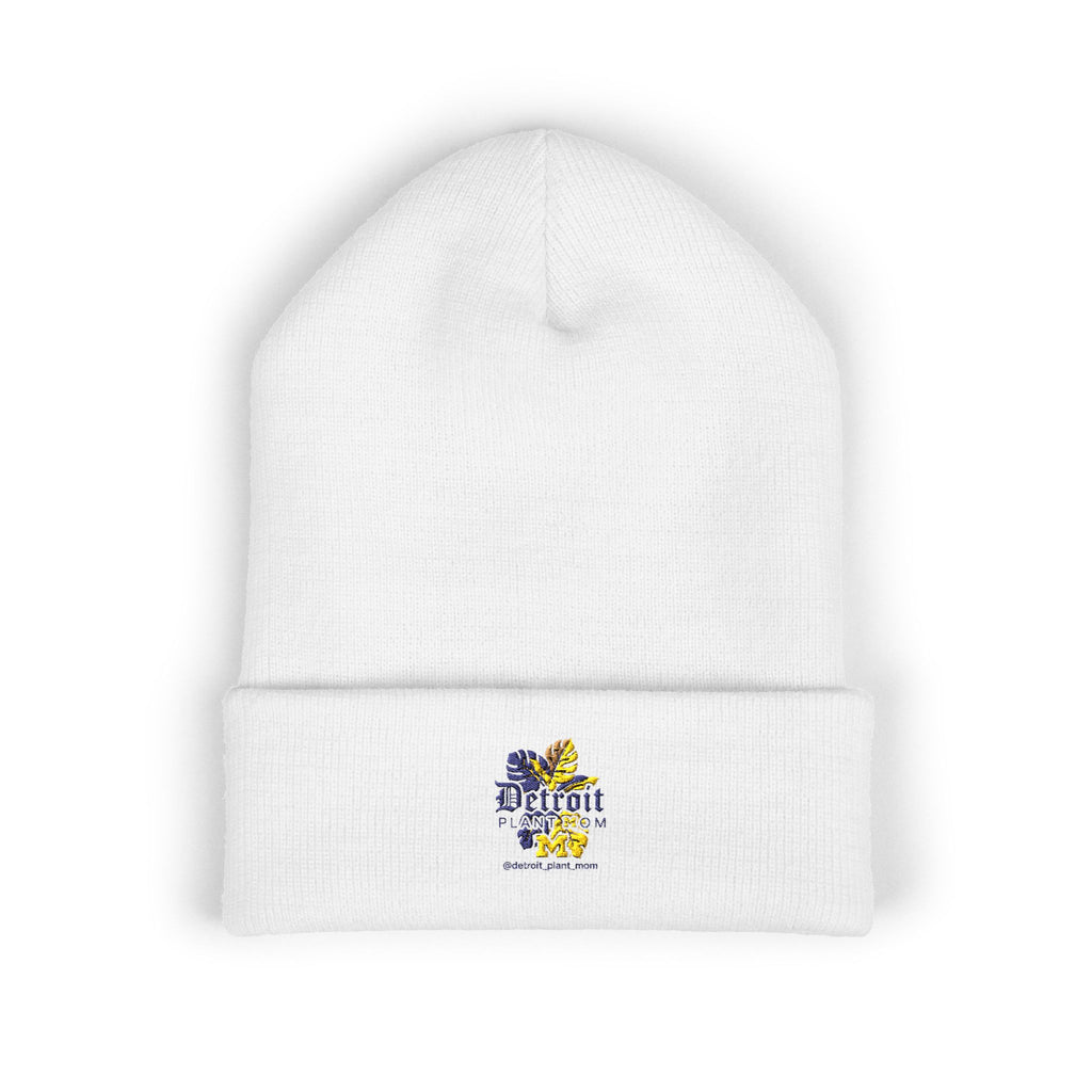 Detroit Plant Mom Classic Cuffed Beanie - Embroidered Detroit Plant Mom Floral Logo embroidered beanie by Detroit Plant Mom
