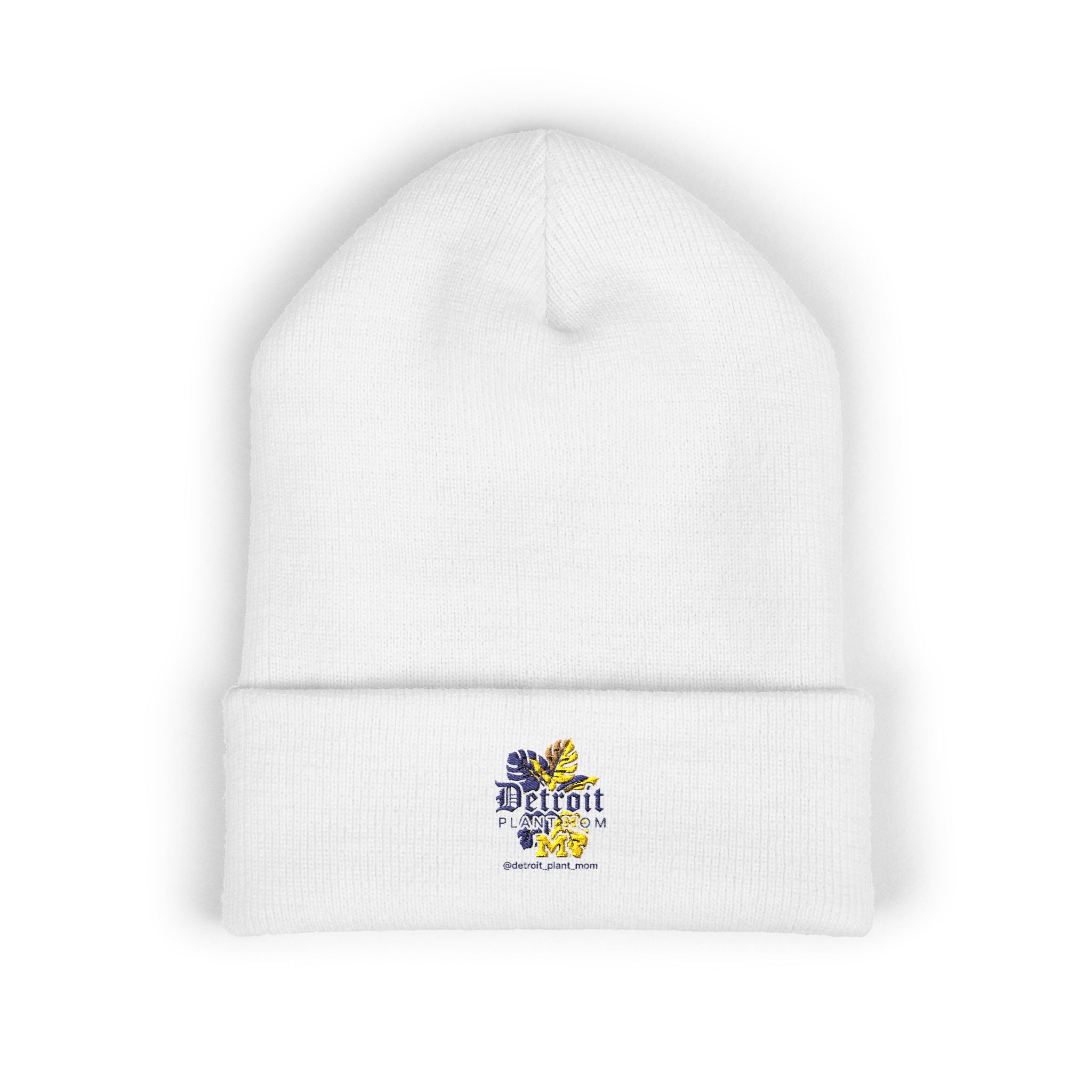 Detroit Plant Mom Classic Cuffed Beanie — Embroidered Detroit Plant Mom Floral Logo
