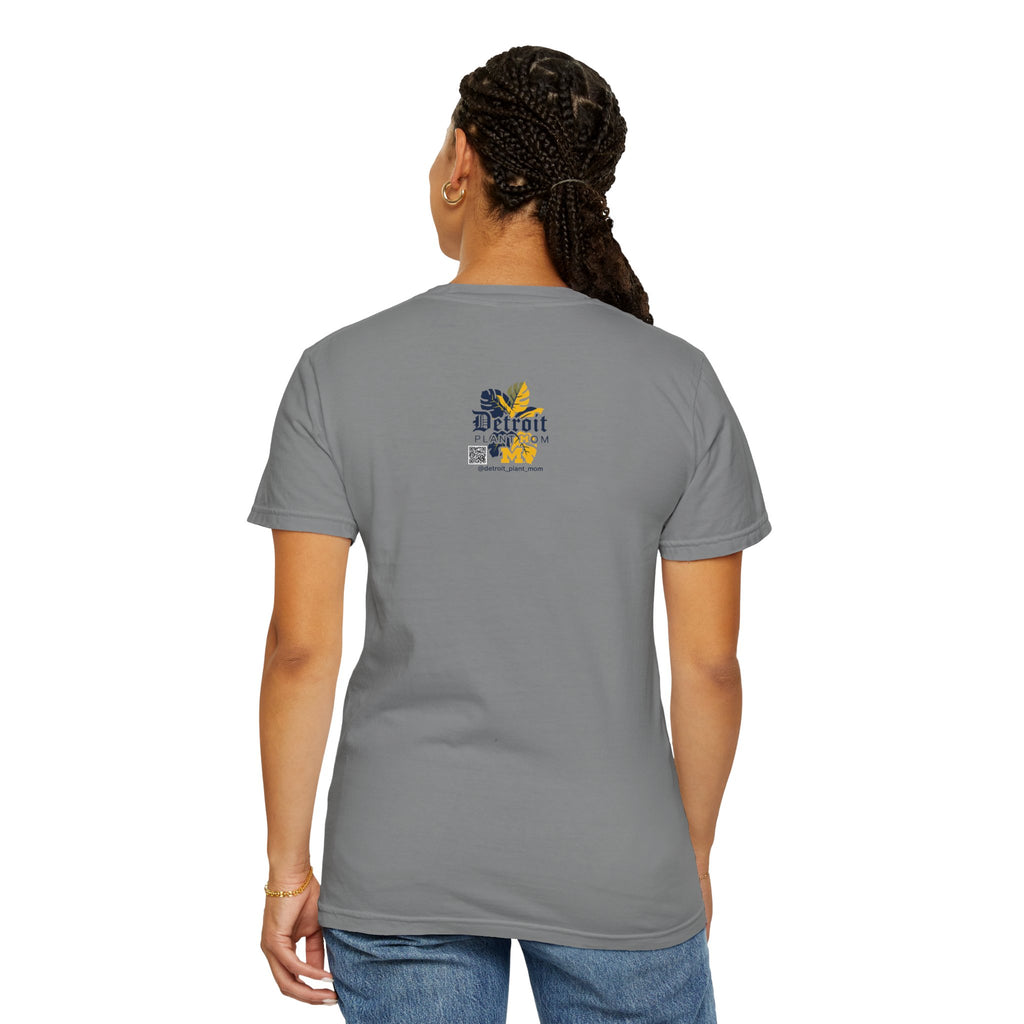 Pushing P(lants) T-Shirt - Melanated Woman Graphic Tee plant lover graphic tee by Detroit Plant Mom - product view 24