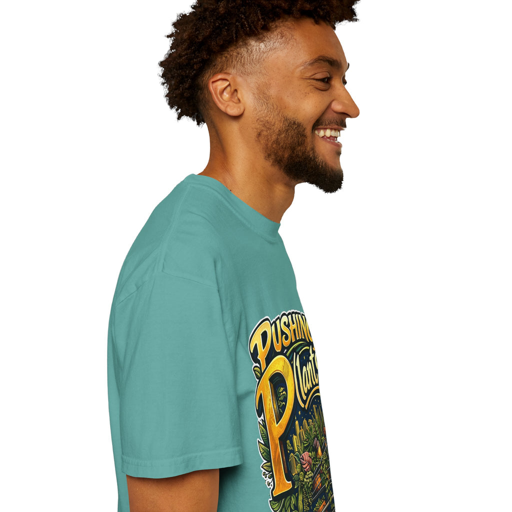 Pushing P(lants) T-Shirt - Melanated Man Graphic Tee plant lover graphic tee by Detroit Plant Mom - product view 52