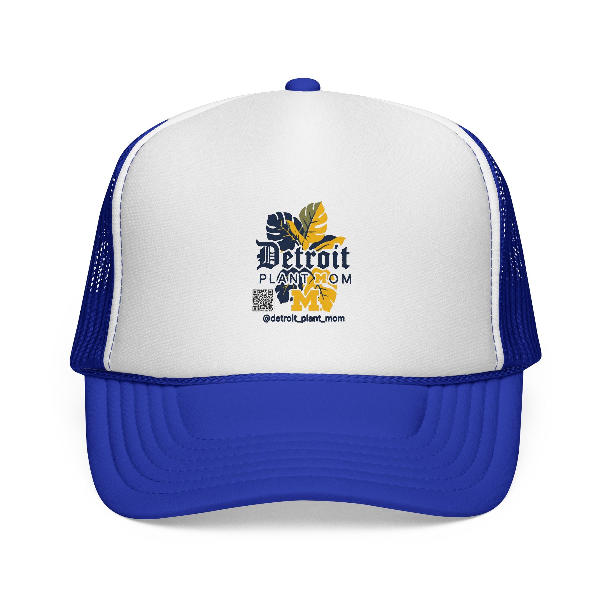 Detroit Plant Mom Trucker Cap — Retro Floral Mesh Snapback