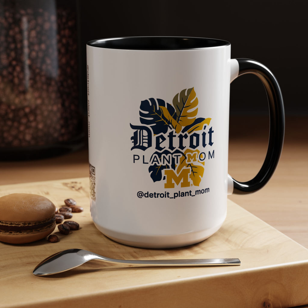 Accent Coffee Mug - 15oz Ceramic Plant Lover Gift plant lover mug by Detroit Plant Mom