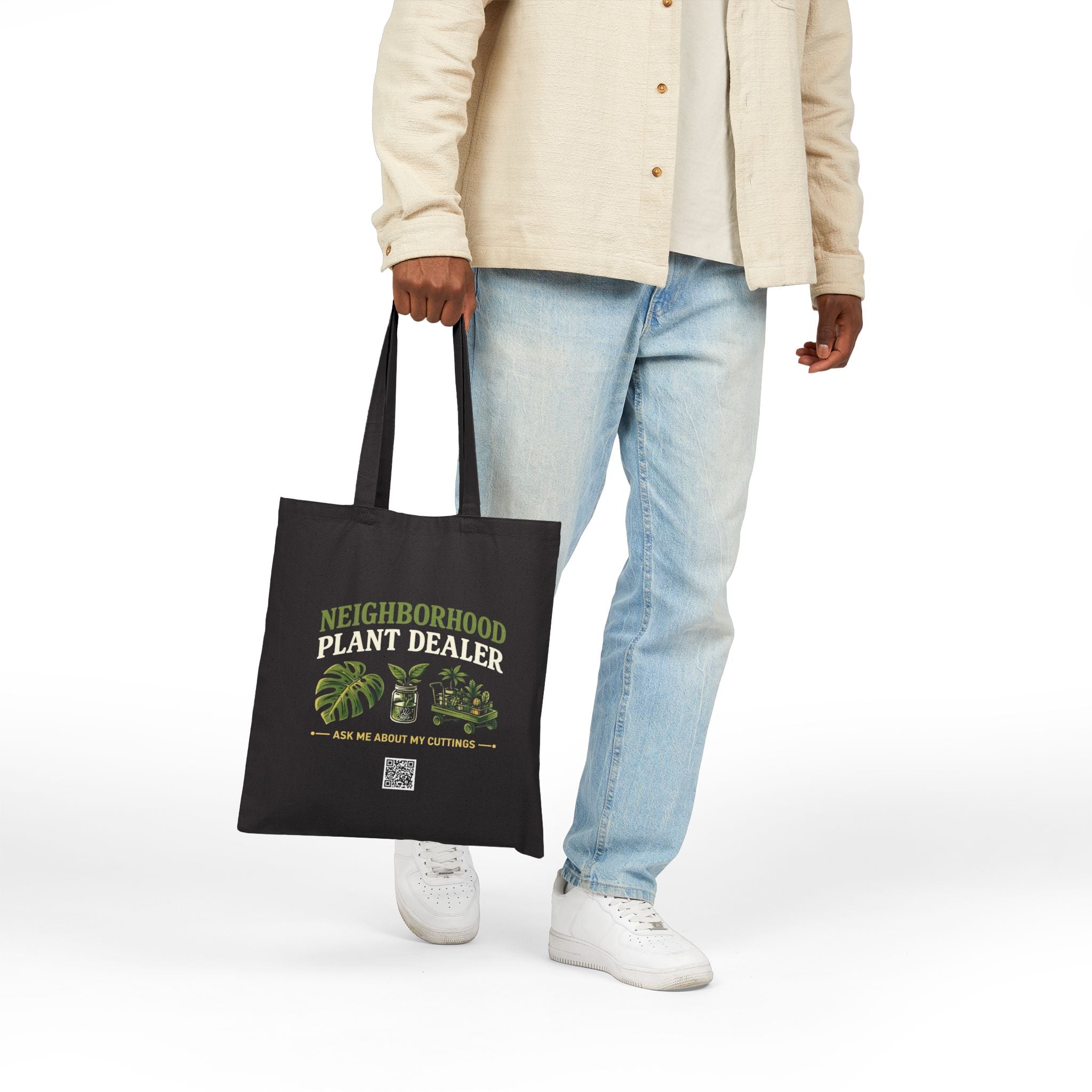 Tote Bag - Neighborhood Plant Dealer | 'Ask Me About My Cuttings' Plant Lover Tote plant lover tote bag by Detroit Plant Mom