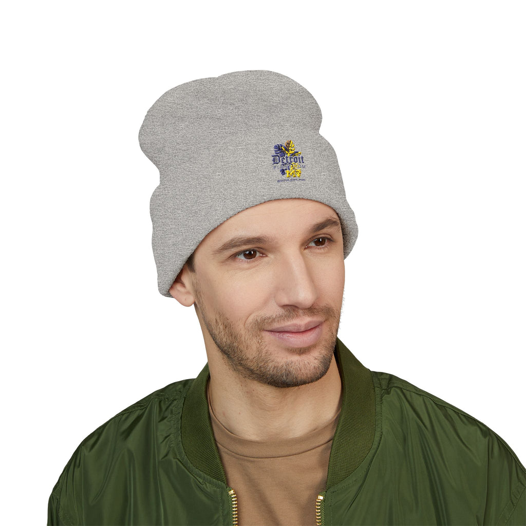 Detroit Plant Mom Classic Cuffed Beanie - Embroidered Detroit Plant Mom Floral Logo embroidered beanie by Detroit Plant Mom
