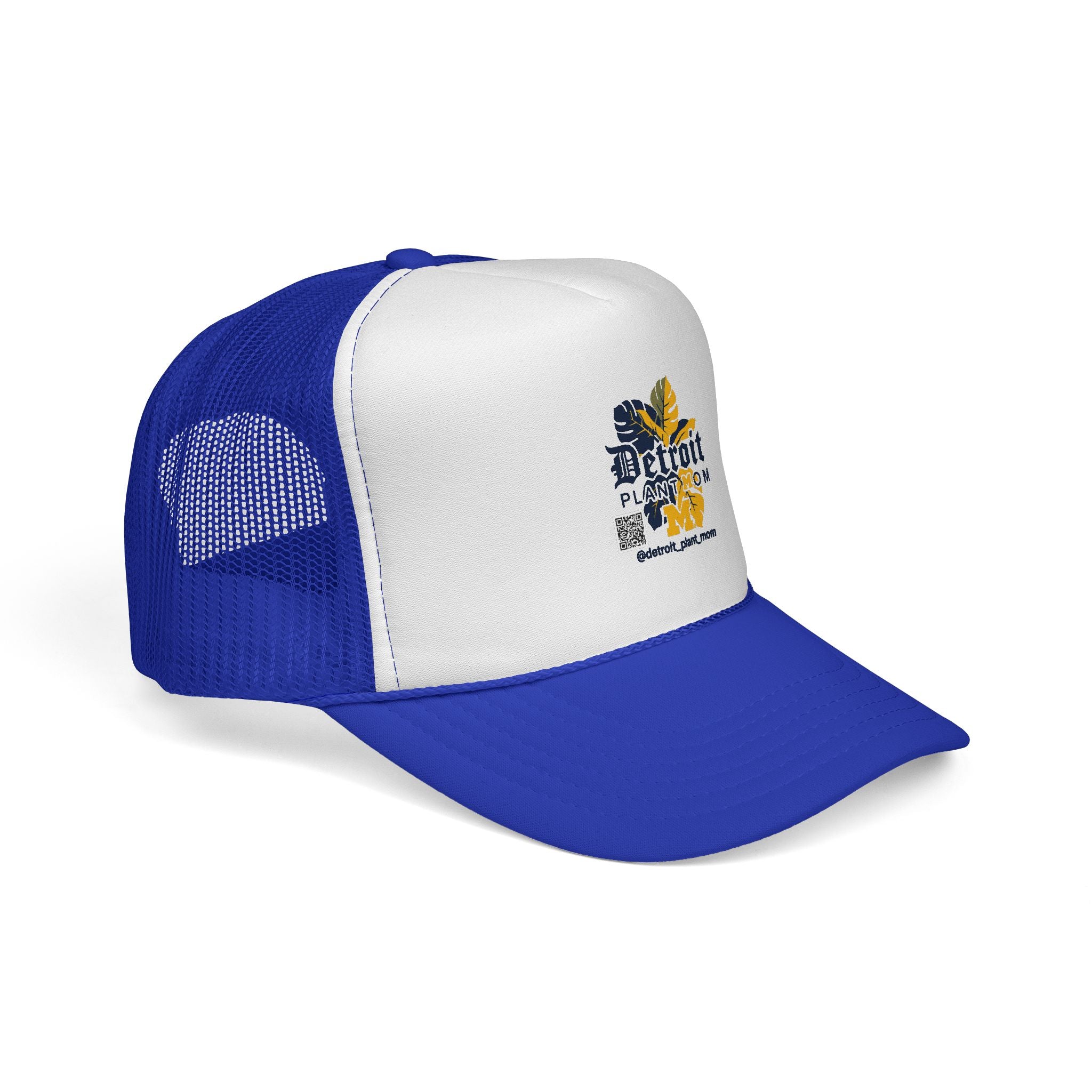 Detroit Plant Mom Trucker Cap — Retro Floral Mesh Snapback