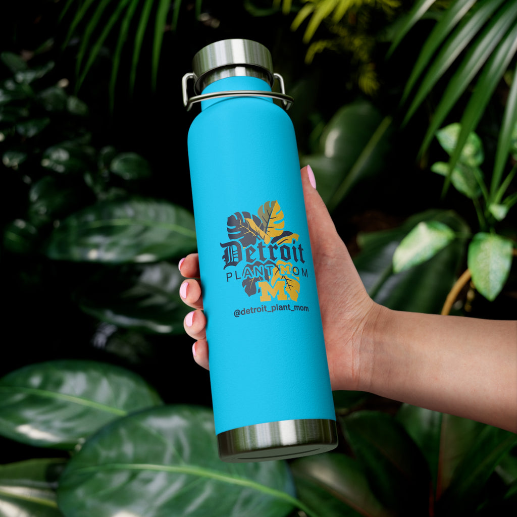 Copper Vacuum Insulated Water Bottle, 22oz plant lover water bottle by Detroit Plant Mom - product view 15