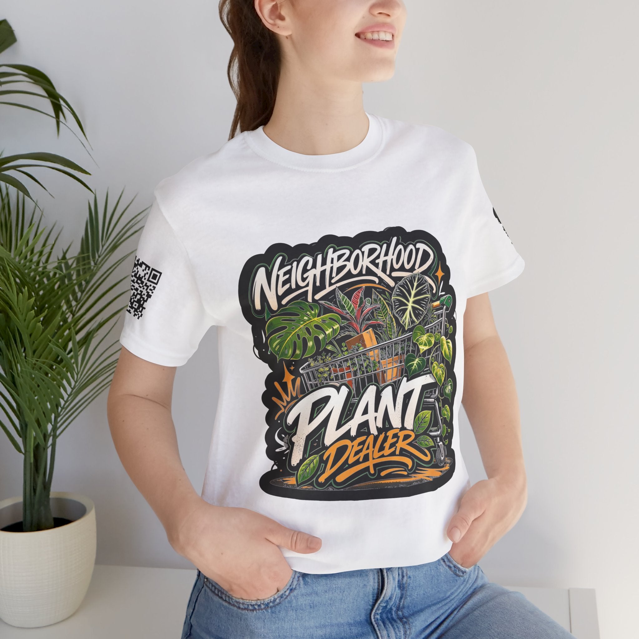Neighborhood Plant Dealer - Graphic Botanical Streetwear Premium Tee plant lover graphic tee by Detroit Plant Mom