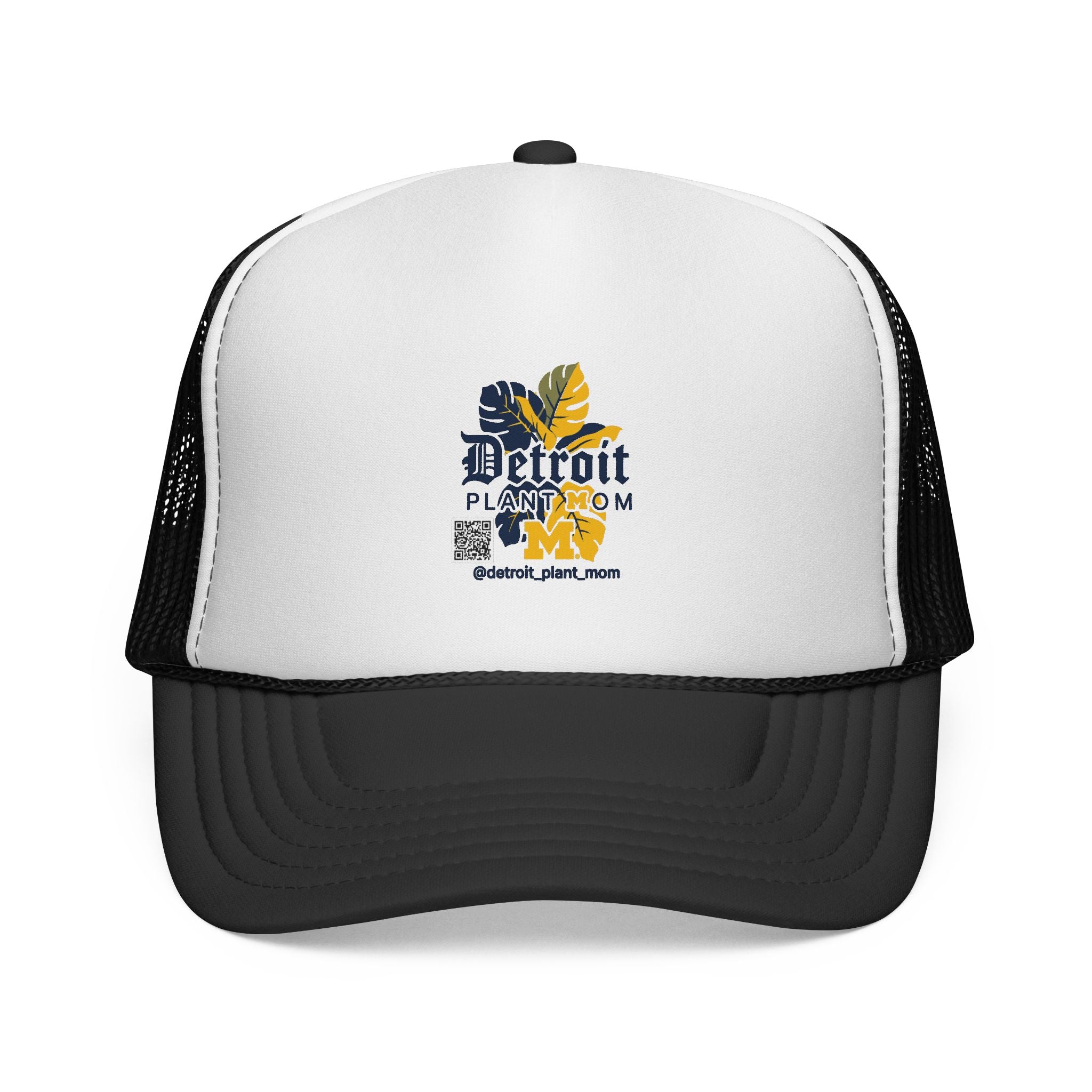 Detroit Plant Mom Trucker Cap — Retro Floral Mesh Snapback