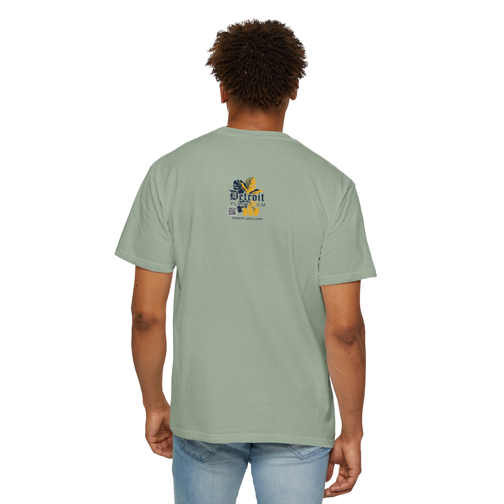 Pushing P(lants) T-Shirt - Melanated Man Graphic Tee plant lover graphic tee by Detroit Plant Mom - product view 34