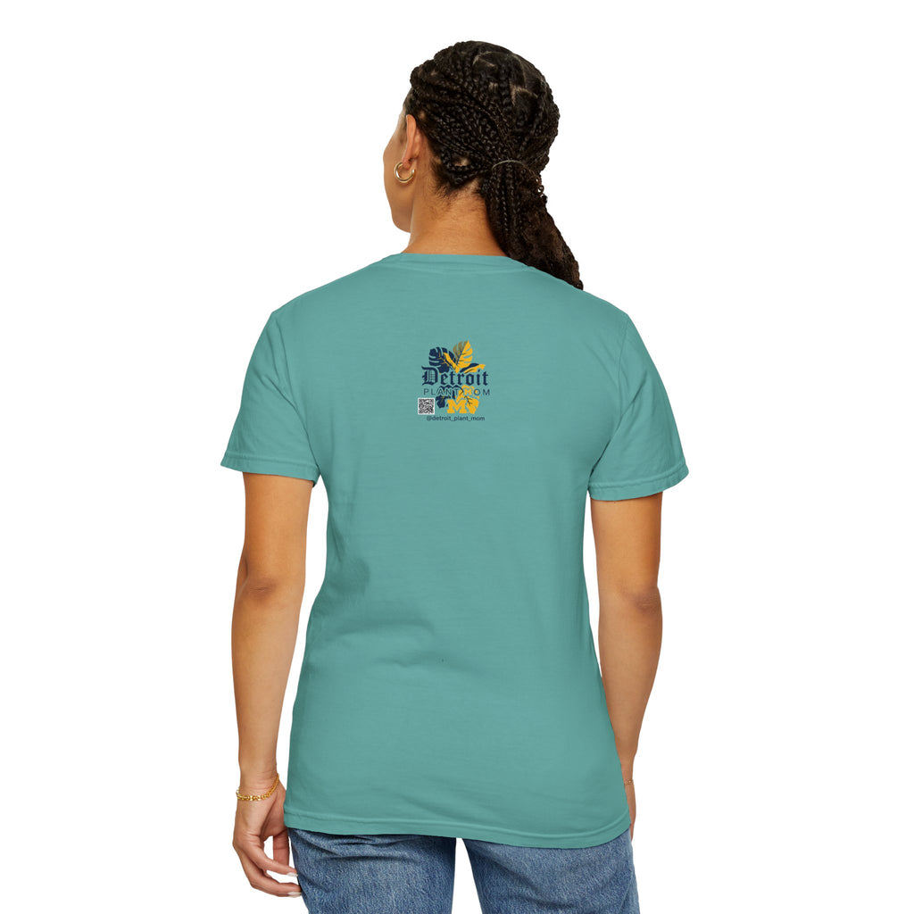 Pushing P(lants) T-Shirt - Melanated Woman Graphic Tee plant lover graphic tee by Detroit Plant Mom - product view 31