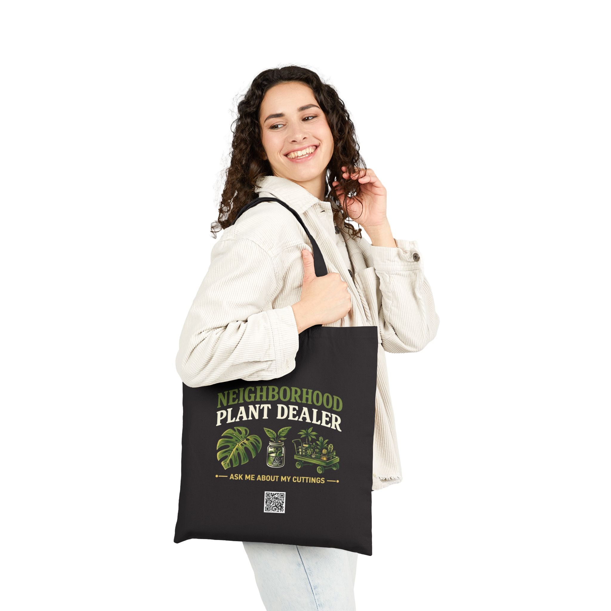 Tote Bag - Neighborhood Plant Dealer | 'Ask Me About My Cuttings' Plant Lover Tote