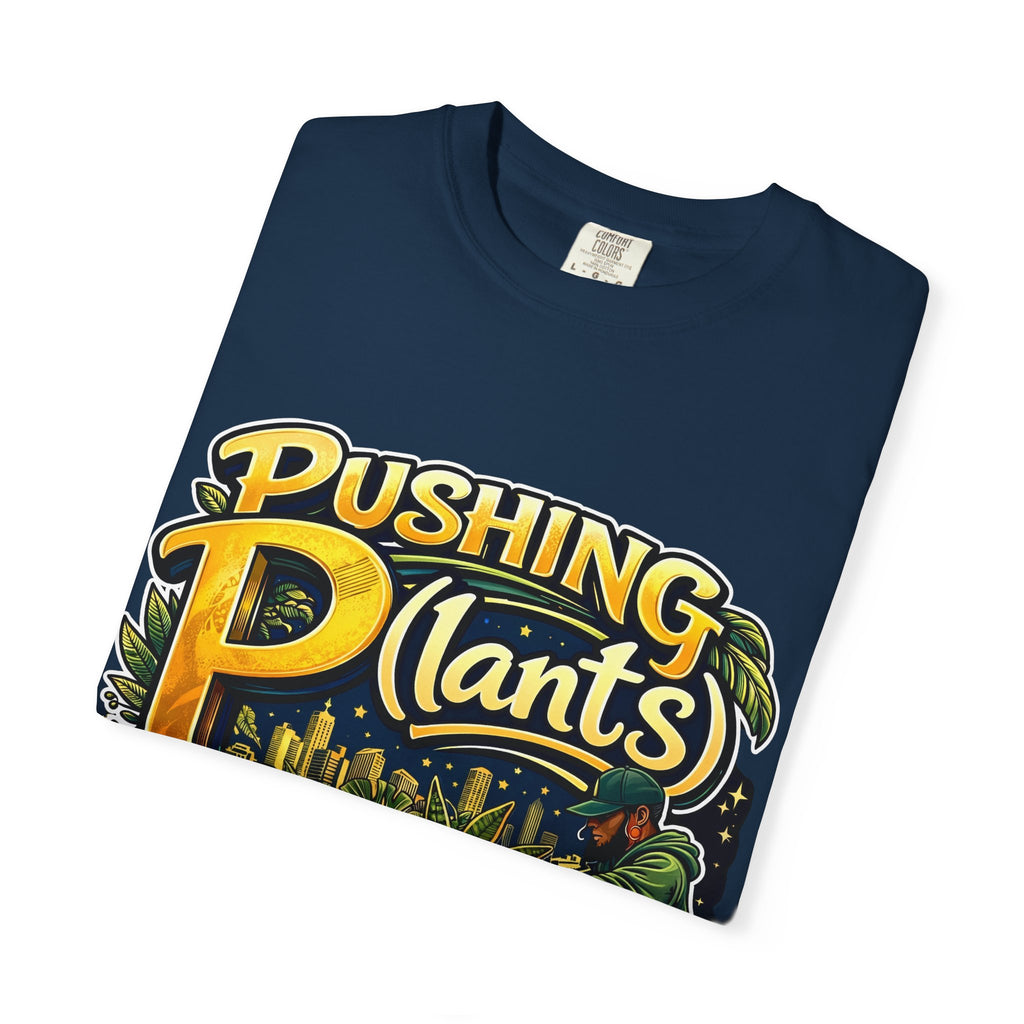 Pushing P(lants) T-Shirt - Melanated Man Graphic Tee plant lover graphic tee by Detroit Plant Mom - product view 13