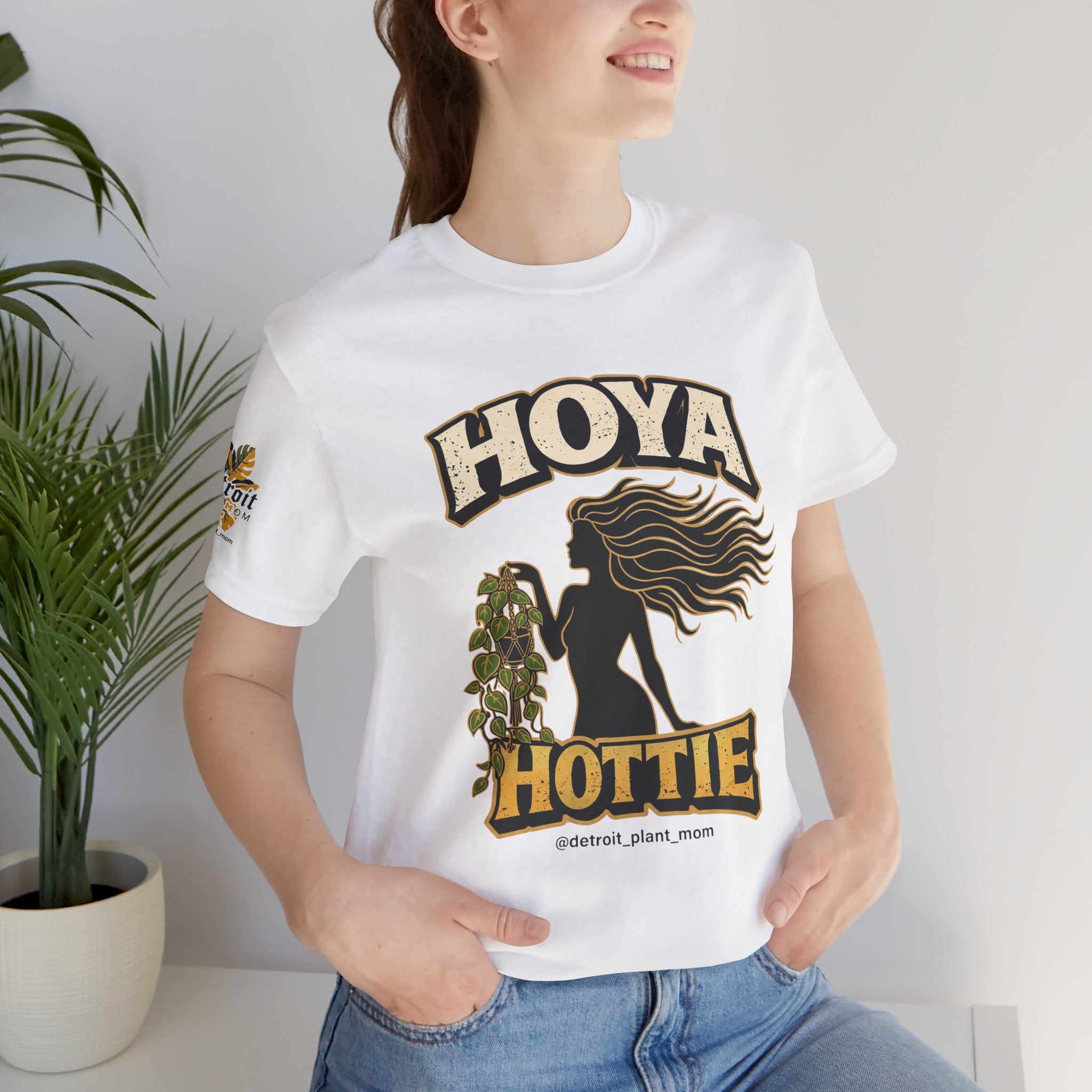 Hoya Hottie Short Sleeve Tee - LIMITED EDITION plant lover graphic tee by Detroit Plant Mom - product view 3