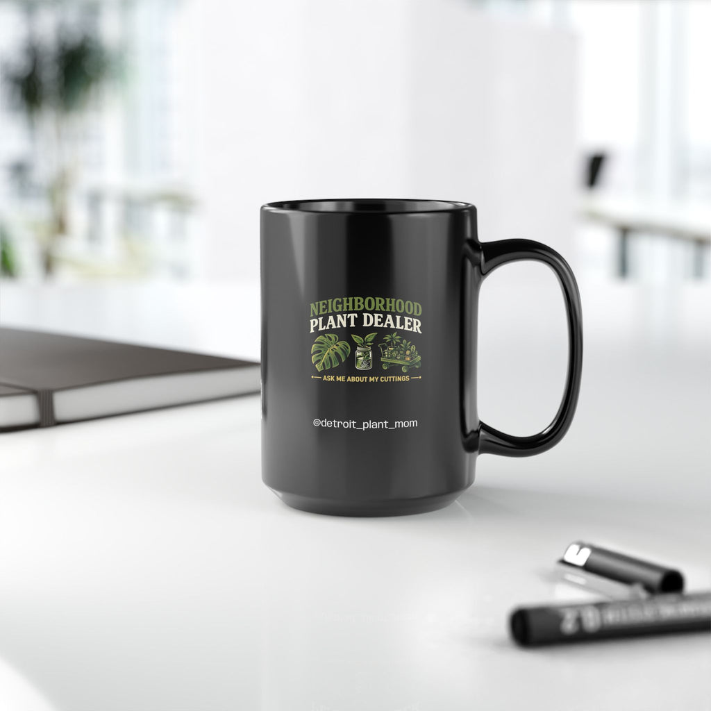 DPM: Neighborhood Plant Dealer (Minimalist) Black Mug – 15oz