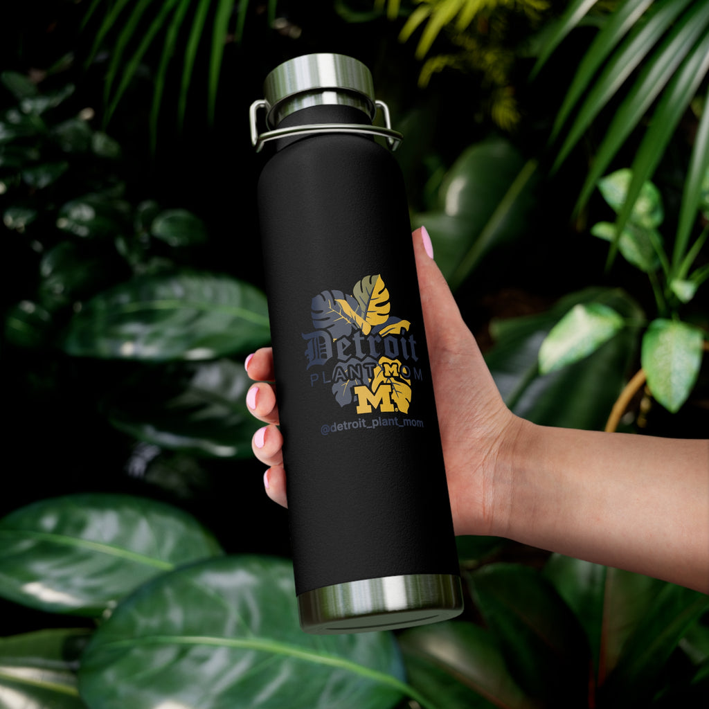 Copper Vacuum Insulated Water Bottle, 22oz plant lover water bottle by Detroit Plant Mom - product view 11