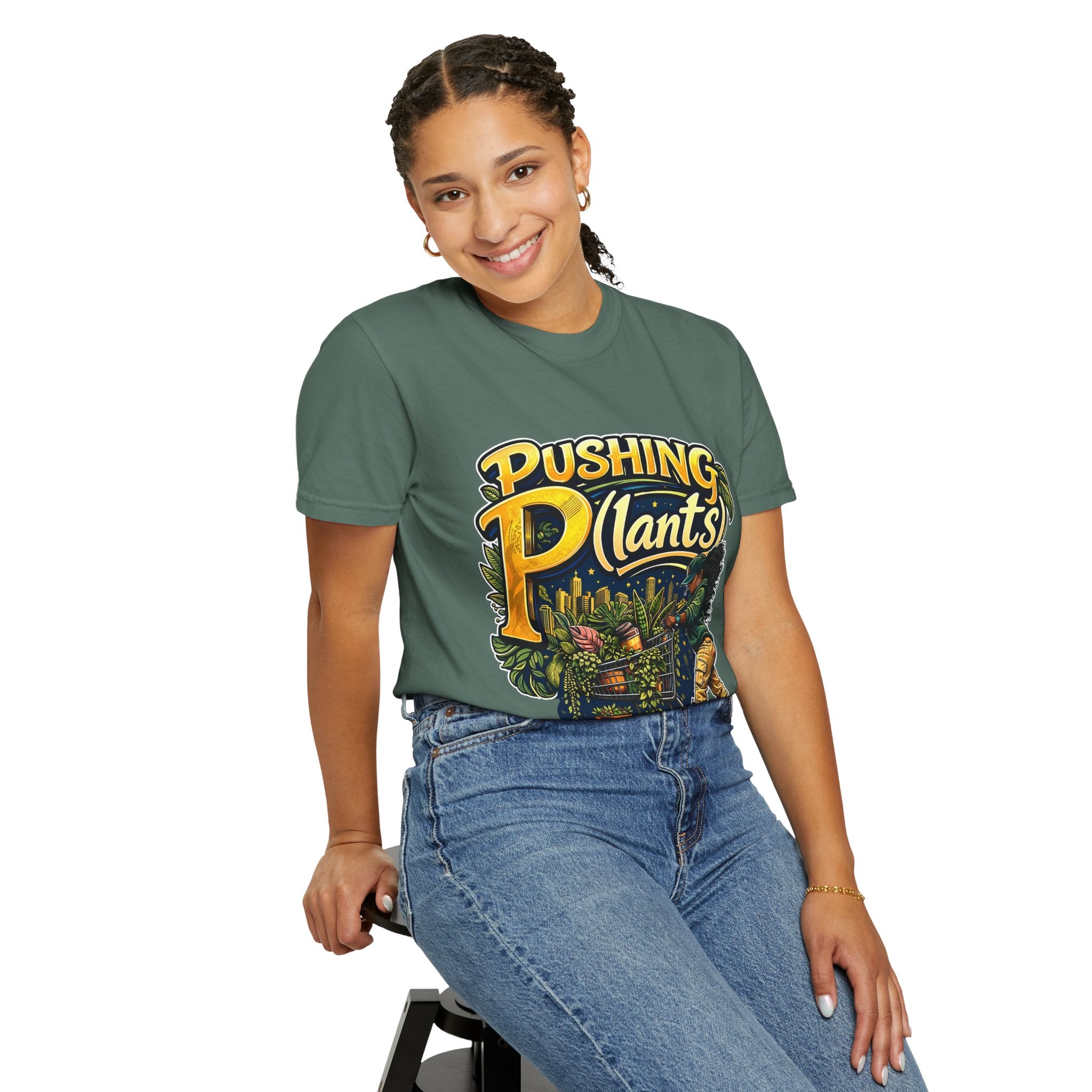 DPM: Pushing P(lants) T-Shirt - Melanated Woman Graphic Tee