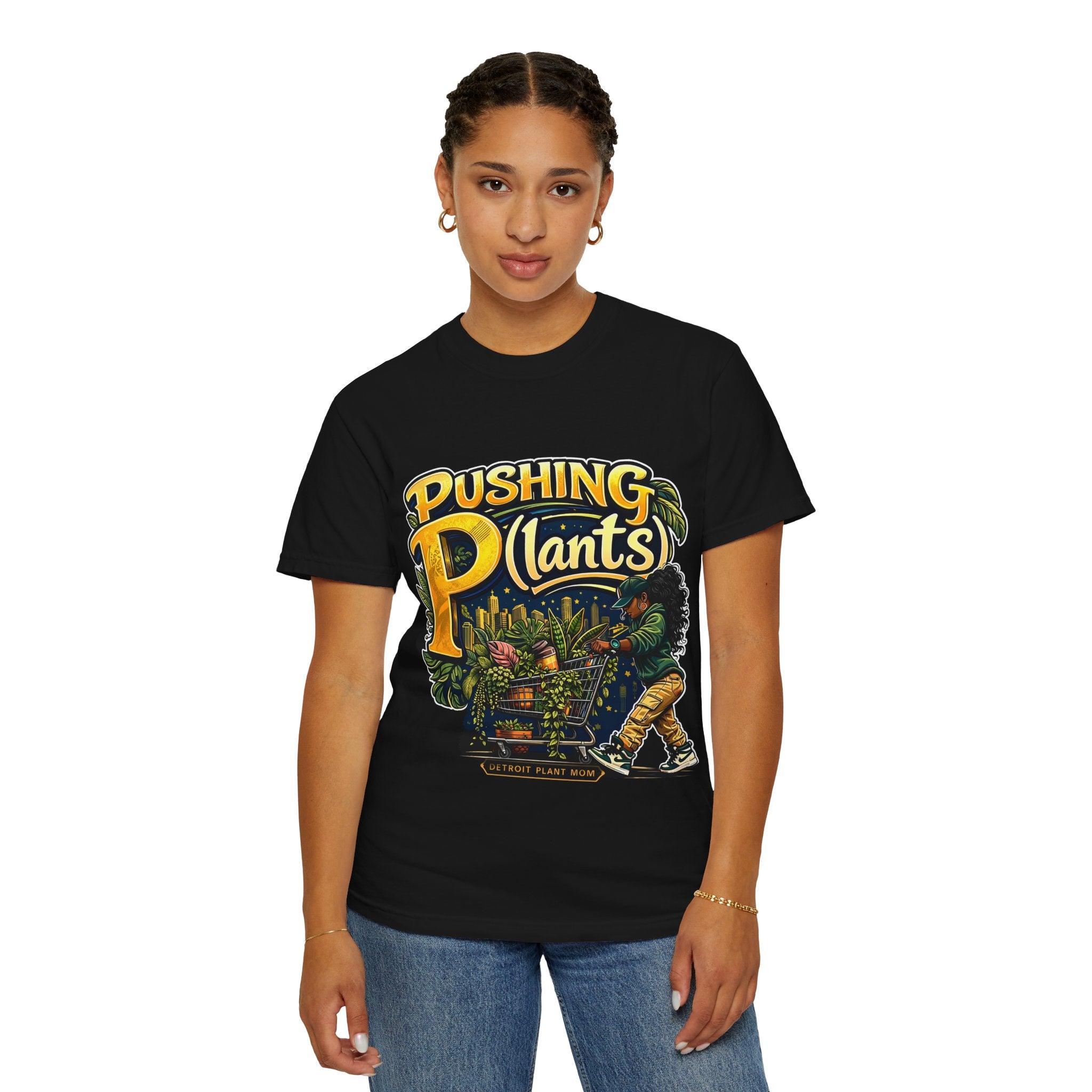DPM: Pushing P(lants) T-Shirt - Melanated Woman Graphic Tee