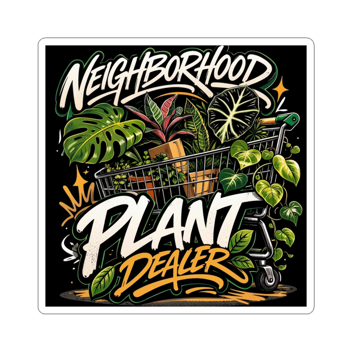 Neighborhood Plant Dealer - Kiss-Cut Vinyl Sticker vinyl sticker by Detroit Plant Mom - product view 2
