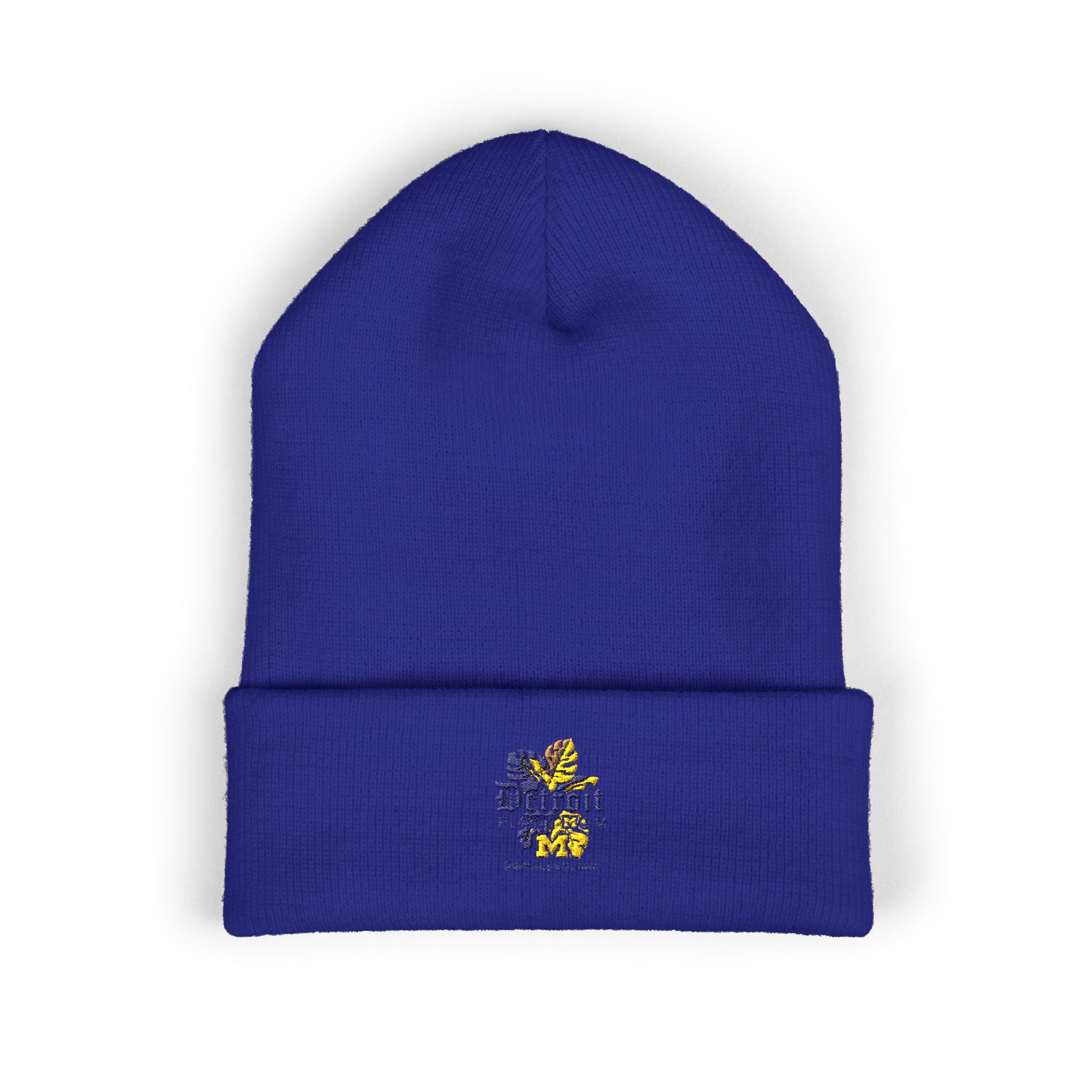 Detroit Plant Mom Classic Cuffed Beanie - Embroidered Detroit Plant Mom Floral Logo embroidered beanie by Detroit Plant Mom