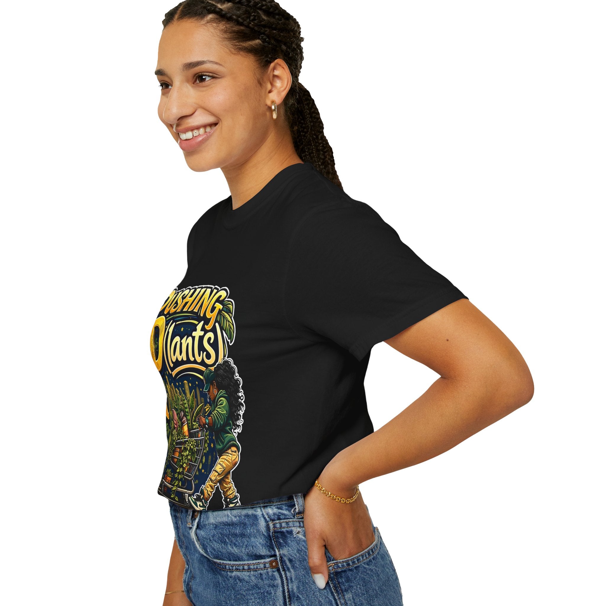 DPM: Pushing P(lants) T-Shirt - Melanated Woman Graphic Tee
