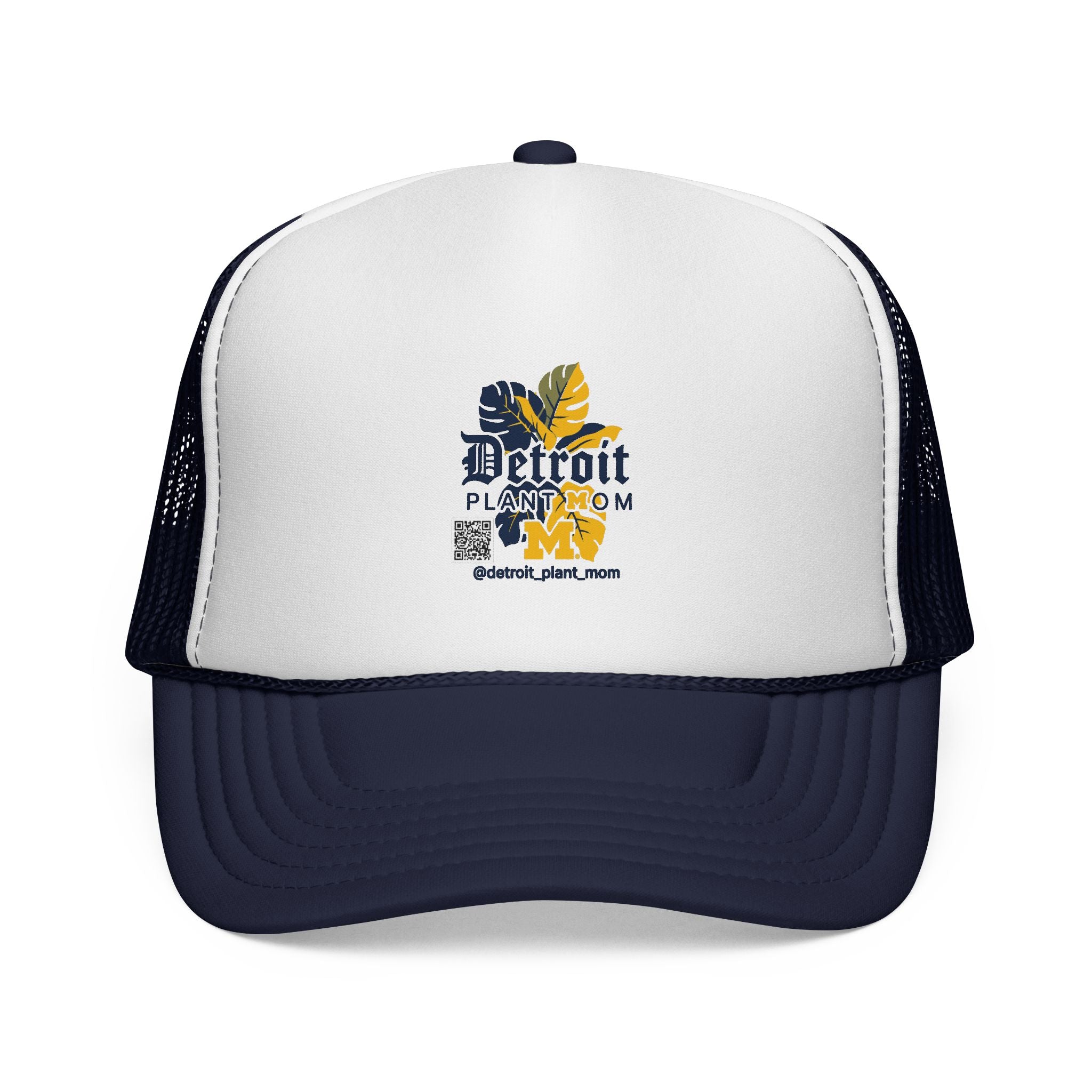 Detroit Plant Mom Trucker Cap — Retro Floral Mesh Snapback