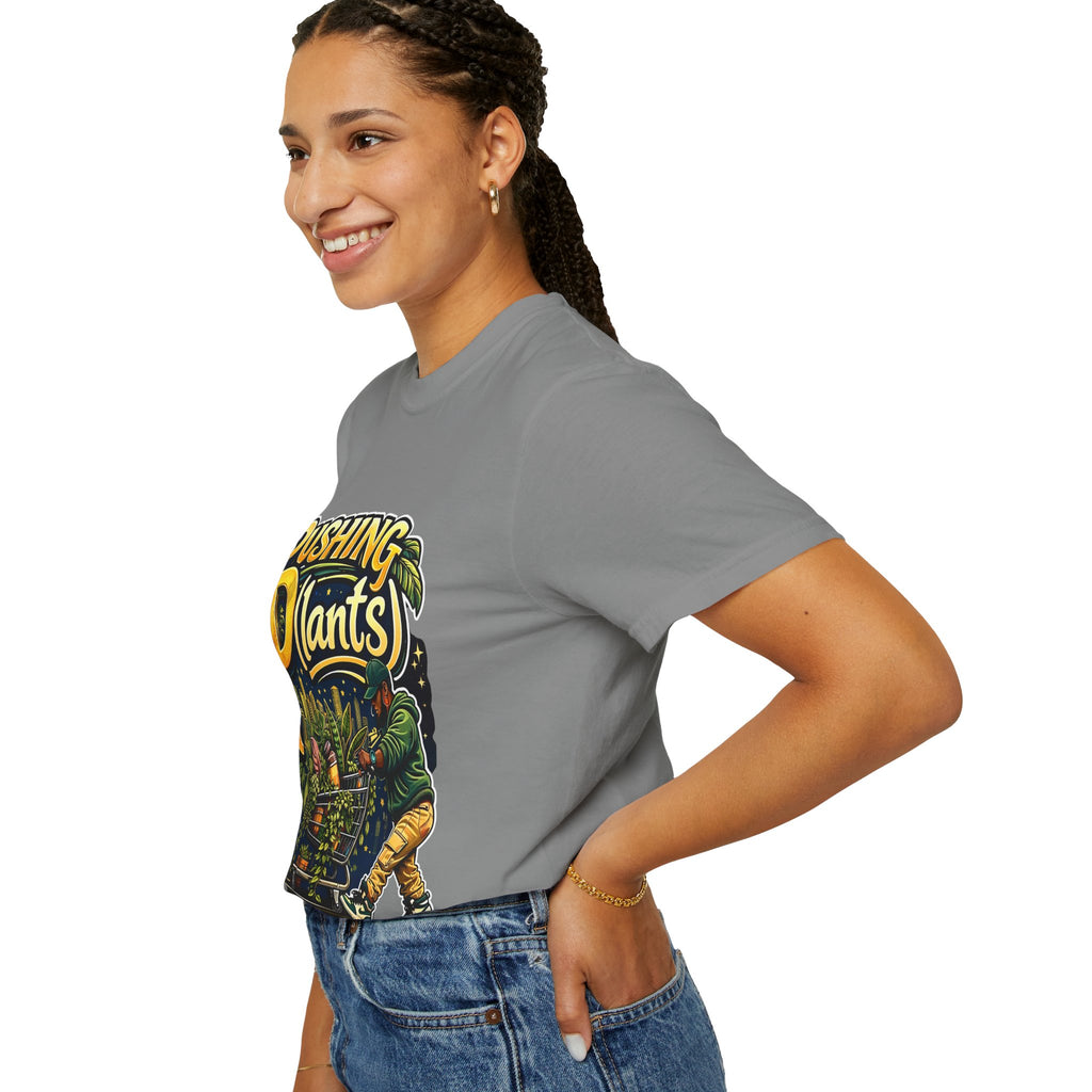 Pushing P(lants) T-Shirt - Melanated Man Graphic Tee plant lover graphic tee by Detroit Plant Mom - product view 31