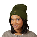 Detroit Plant Mom Classic Cuffed Beanie - Embroidered Detroit Plant Mom Floral Logo embroidered beanie by Detroit Plant Mom