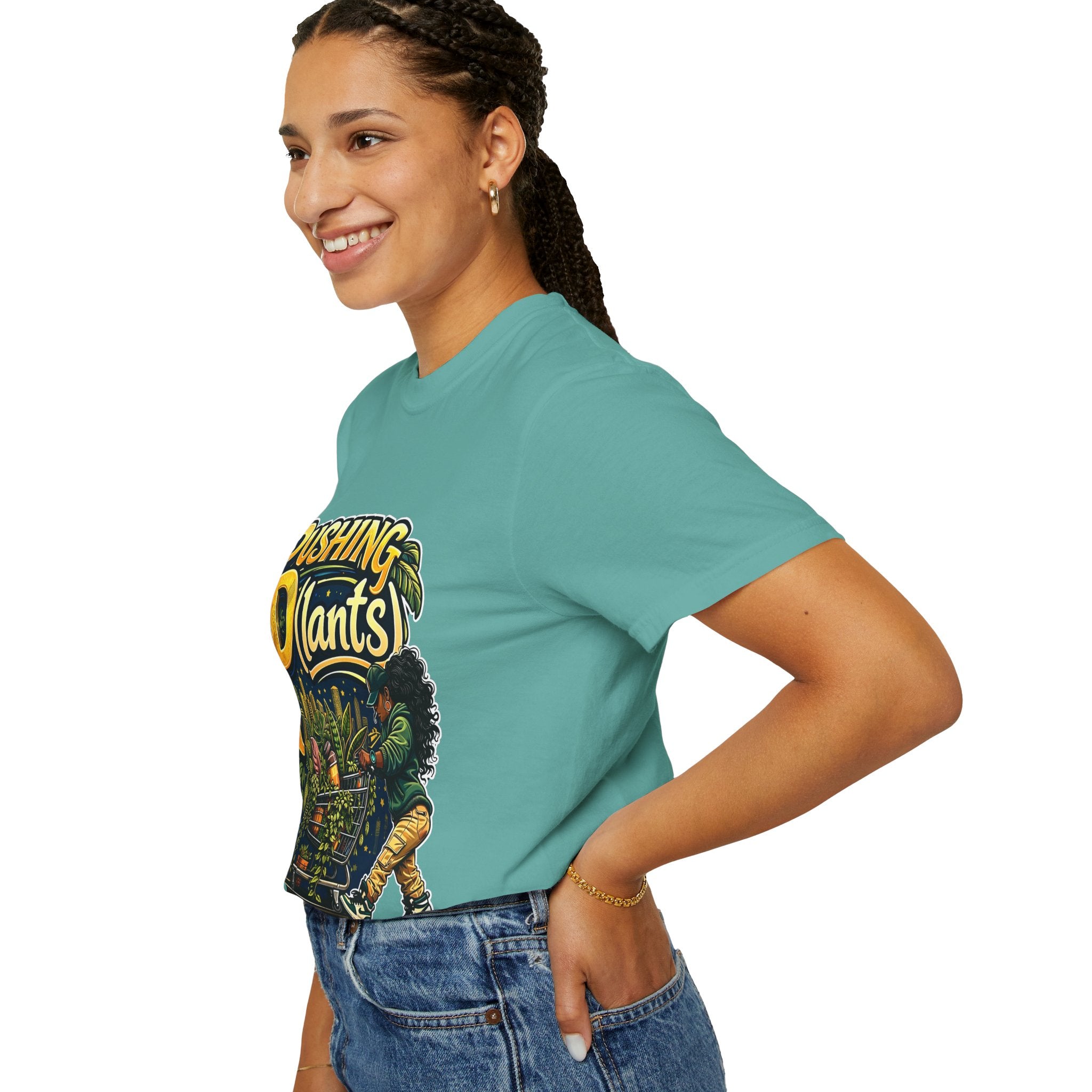 DPM: Pushing P(lants) T-Shirt - Melanated Woman Graphic Tee