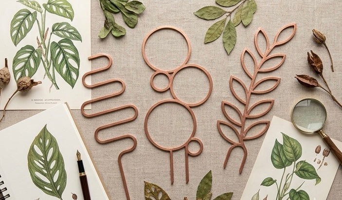 3D Printed Plant Trellis 3 Pack - Brown