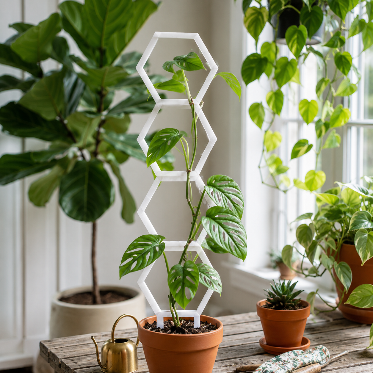 3D Printed Stackable Plant Trellis Starter Set