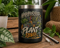 Neighborhood Plant Dealer 12 oz insulated mug with stainless steel straw and straw cleaner